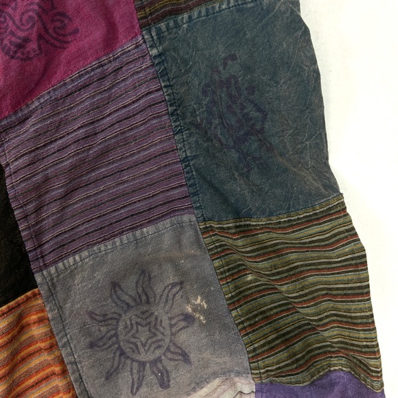 Kathmandu Imports Patchwork Harem Pants Boho Festival Drop Crotch Hippie Yoga OS - Picture 12 of 12